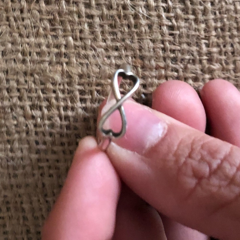 Heart infinity ring